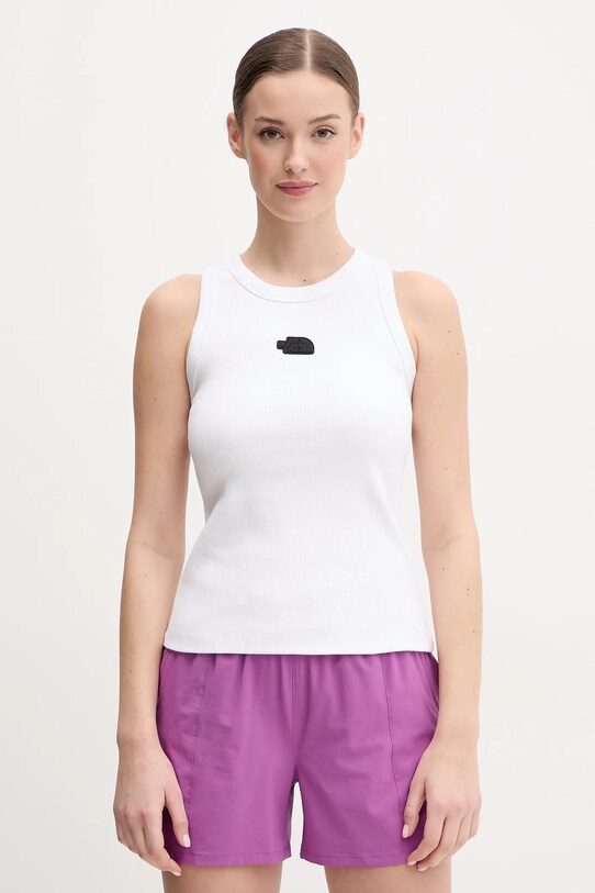 Top The North Face με ελαστάν λευκό NF0A8BVTFN41