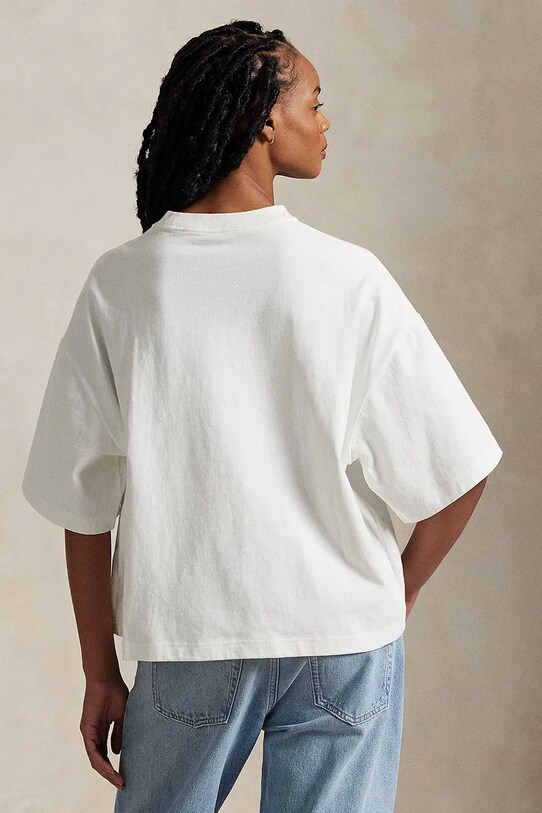 Βαμβακερό μπλουζάκι Polo Ralph Lauren 211965118 λευκό SS25