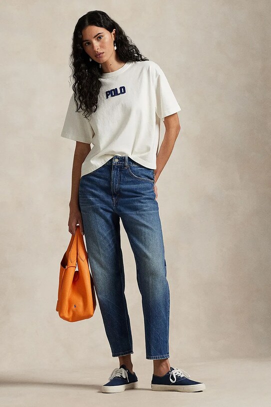 Ρούχα Βαμβακερό μπλουζάκι Polo Ralph Lauren 211965119 λευκό