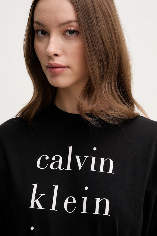 Βαμβακερό μπλουζάκι Calvin Klein Jeans μαύρο LV047B827G