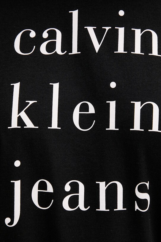 Βαμβακερό μπλουζάκι Calvin Klein Jeans LV047B827G μαύρο