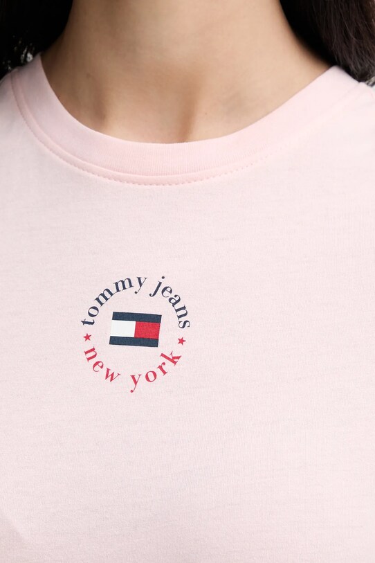 Μπλουζάκι Tommy Jeans ροζ DW0DW20316