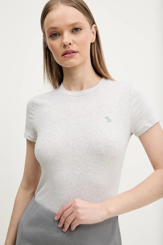 Μπλουζάκι Abercrombie & Fitch γκρί KI139.5273.112