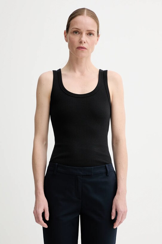 Top Marc O'Polo slim μαύρο 504231150107