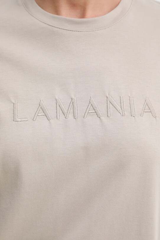 Βαμβακερό μπλουζάκι La Mania MELANIE.T.SHIRT μπεζ