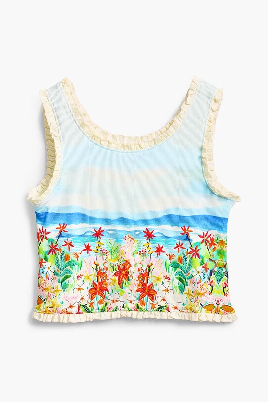 Παιδικό top Desigual με μοτίβο μπλε 25SGTK06