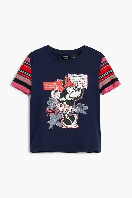 Παιδικό βαμβακερό μπλουζάκι Desigual x Disney 25SGTK20 σκούρο μπλε SS25