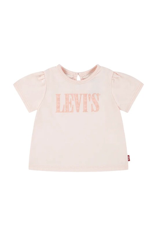 Μπλουζάκι μωρού Levi's SS SMOCKED SLV TEE άλλο ροζ 1EM183