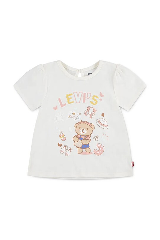 Μπλουζάκι μωρού Levi's LIV SS SMOCKED SLV TEE άλλο μπεζ 1EM401