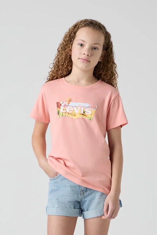 Παιδικό μπλουζάκι Levi's HOT AIR BALLOON BATWING TE άλλο πορτοκαλί 4EM638