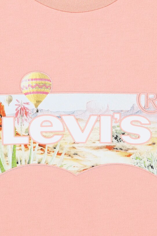 Παιδικό μπλουζάκι Levi's HOT AIR BALLOON BATWING TE πορτοκαλί 4EM638