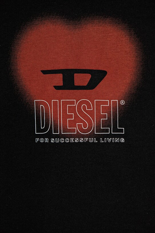 Κοριτσίστικα Παιδικό βαμβακερό μπλουζάκι Diesel TCUORE T-SHIRT J02233 μαύρο