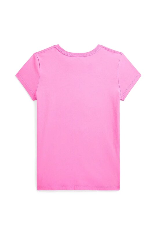 Παιδικό βαμβακερό μπλουζάκι Polo Ralph Lauren 313965154001 ροζ SS25