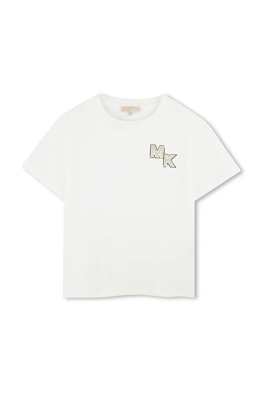 Παιδικό βαμβακερό μπλουζάκι Michael Kors R30317.156 λευκό SS25