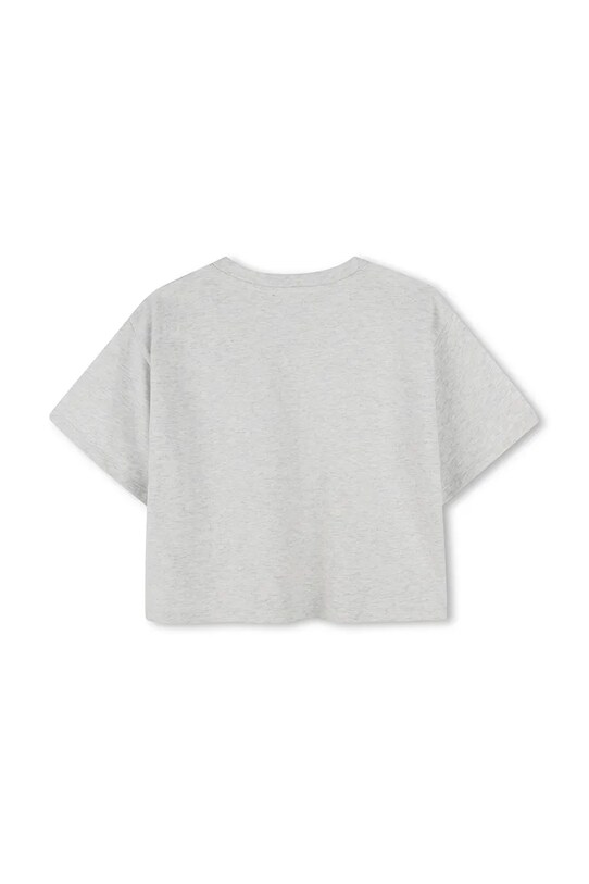 Παιδικό βαμβακερό μπλουζάκι Dkny D62312.114.150 γκρί SS25