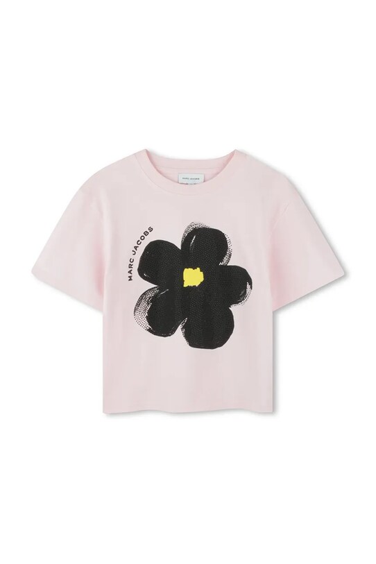 Παιδικό βαμβακερό μπλουζάκι Marc Jacobs W60542.86.108 ροζ SS25