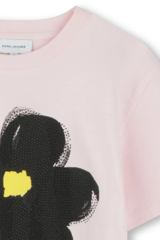 Παιδικό βαμβακερό μπλουζάκι Marc Jacobs ροζ W60542.86.108