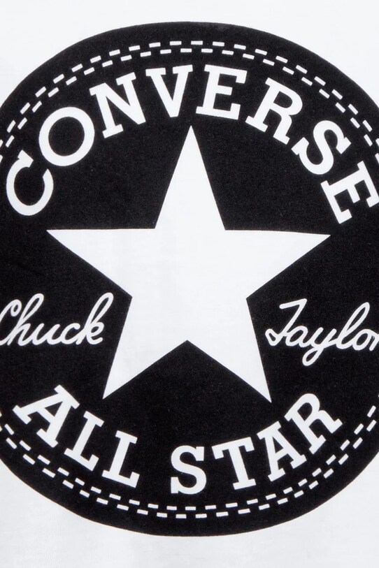 Κοριτσίστικα Παιδικό βαμβακερό μπλουζάκι Converse 369787 λευκό
