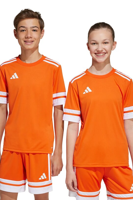 Παιδικό μπλουζάκι adidas Performance στρογγυλό πορτοκαλί JC8666