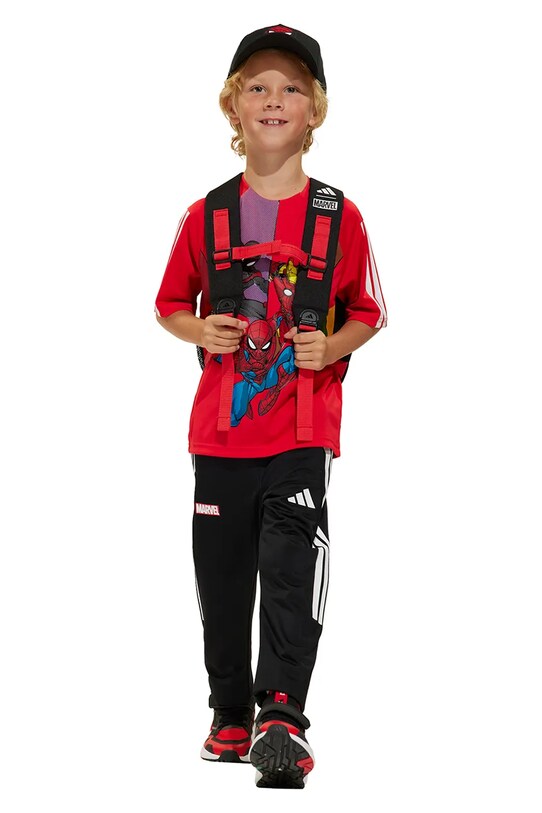 Παιδικό μπλουζάκι adidas MRVL JF3654 κόκκινο