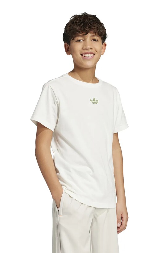 Αγορίστικα Παιδικό βαμβακερό μπλουζάκι adidas Originals JY8374 μπεζ