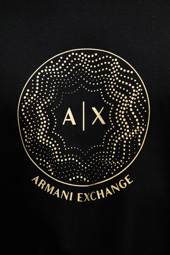 Βαμβακερό μπλουζάκι Armani Exchange XM000328.AF10364 μαύρο