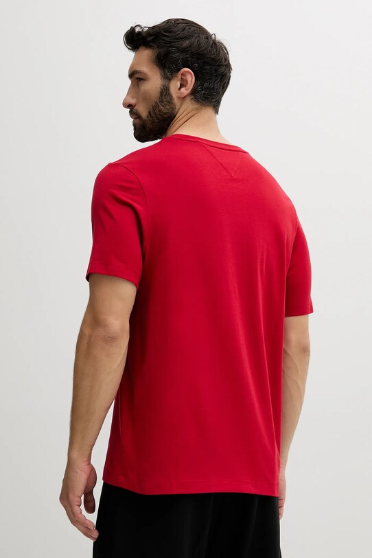Βαμβακερό μπλουζάκι Tommy Hilfiger MW0MW37283 κόκκινο SS25