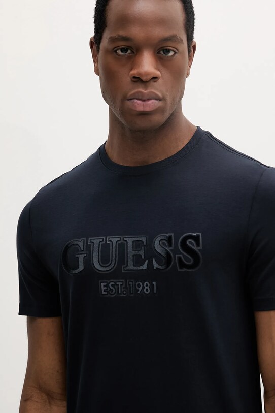 Μπλουζάκι Guess σκούρο μπλε M5RI12.J1314