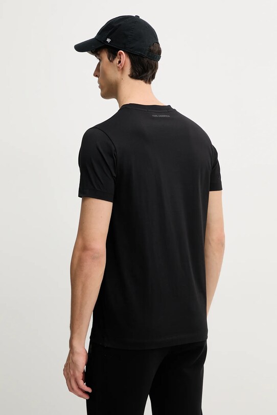 Ρούχα Βαμβακερό μπλουζάκι Karl Lagerfeld 552241.755064 μαύρο