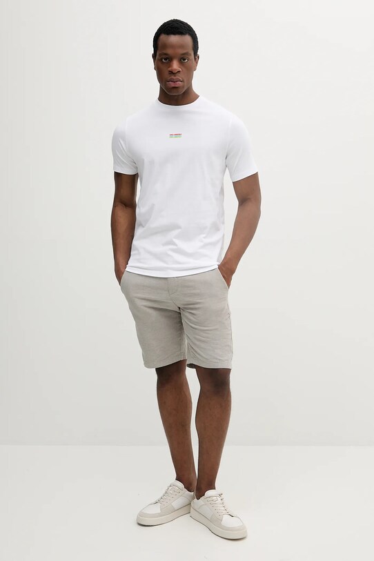 Βαμβακερό μπλουζάκι Karl Lagerfeld 552224.755031 λευκό SS25
