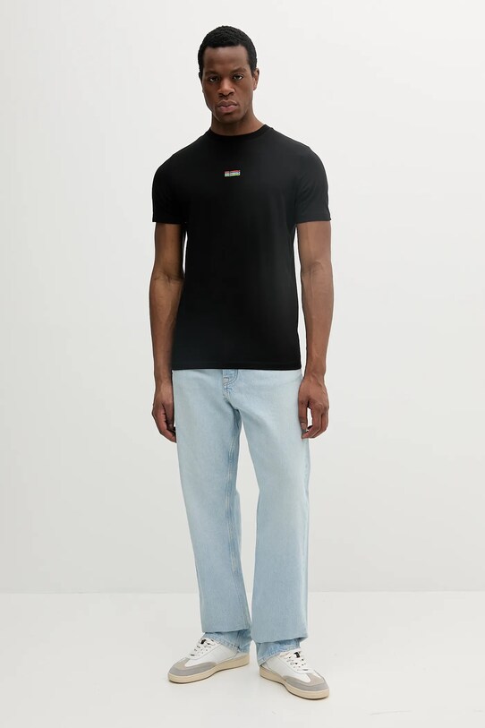 Βαμβακερό μπλουζάκι Karl Lagerfeld 552224.755031 μαύρο SS25
