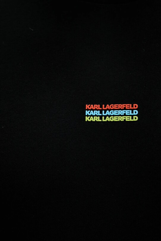 Βαμβακερό μπλουζάκι Karl Lagerfeld 552224.755031 μαύρο
