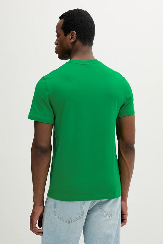 Ρούχα Βαμβακερό μπλουζάκι Lacoste TH9842 πράσινο