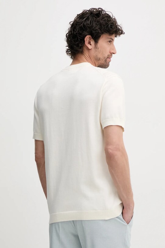 Ρούχα Βαμβακερό μπλουζάκι Lindbergh 30.804115.PEARL.WHITE μπεζ