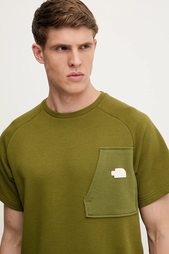 Μπλουζάκι The North Face Terry Relaxed πράσινο NF0A8C28PIB1
