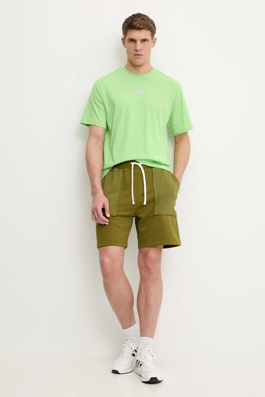 Βαμβακερό μπλουζάκι The North Face Never Stop Relaxed NF0A8C3A6II1 πράσινο SS25