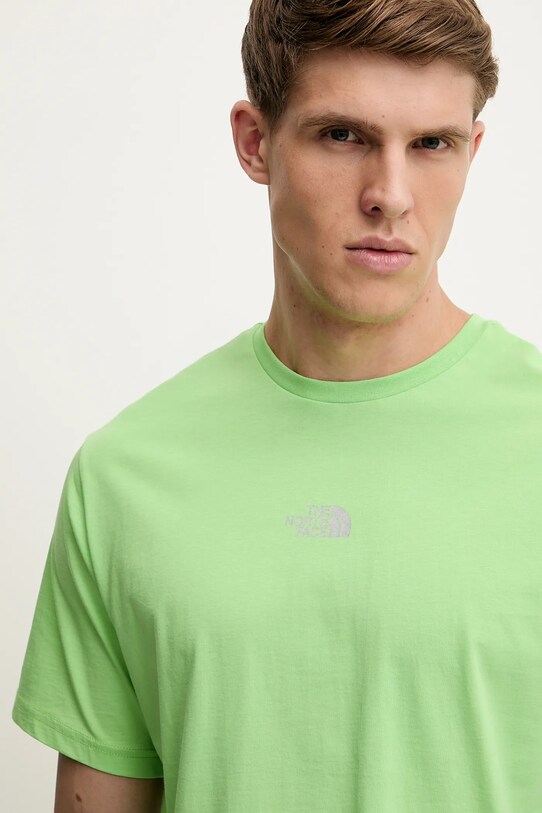 Βαμβακερό μπλουζάκι The North Face Never Stop Relaxed πράσινο NF0A8C3A6II1