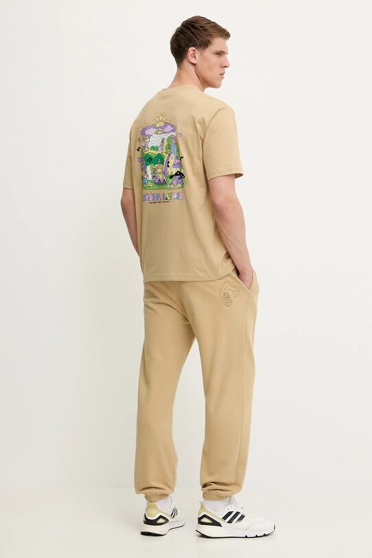 Βαμβακερό μπλουζάκι The North Face Mountain Cleanup NF0A8C4DLK51 πράσινο SS25