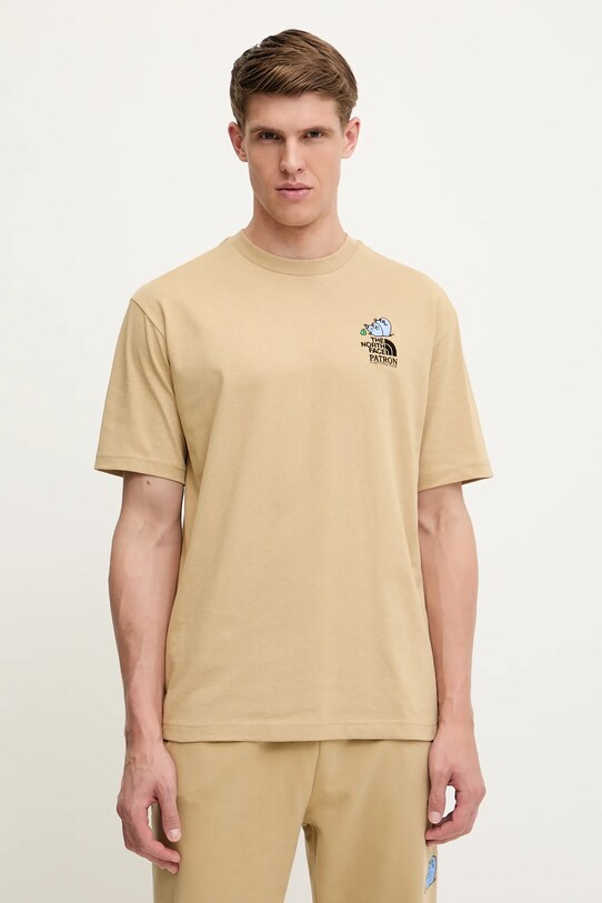 Ρούχα Βαμβακερό μπλουζάκι The North Face Mountain Cleanup NF0A8C4DLK51 πράσινο