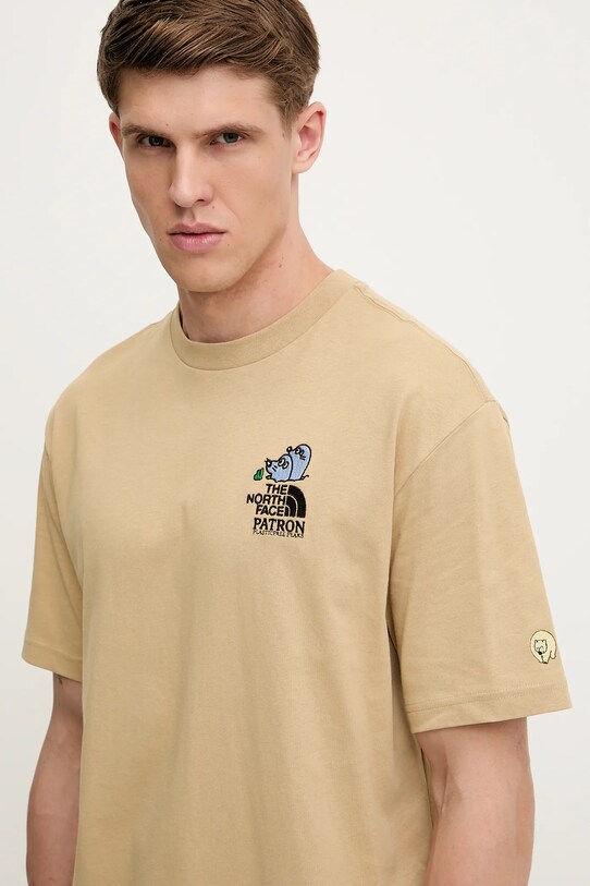 Βαμβακερό μπλουζάκι The North Face Mountain Cleanup πράσινο NF0A8C4DLK51