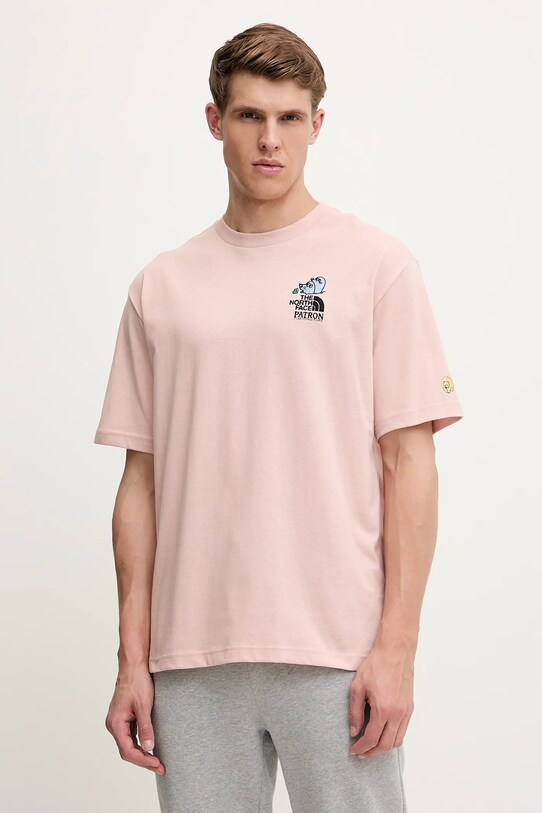 Ρούχα Βαμβακερό μπλουζάκι The North Face Mountain Cleanup NF0A8C4DLK61 ροζ