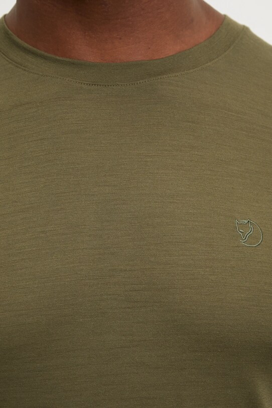 Αθλητικό μπλουζάκι Fjallraven Abisko Wool F87193 πράσινο