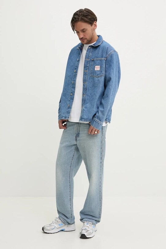 Βαμβακερό μπλουζάκι Hollister Co. KI324.4158.100 λευκό SS25