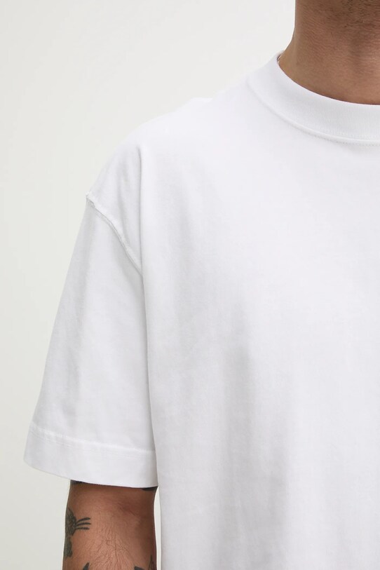 Βαμβακερό μπλουζάκι Hollister Co. KI324.4158.100 λευκό