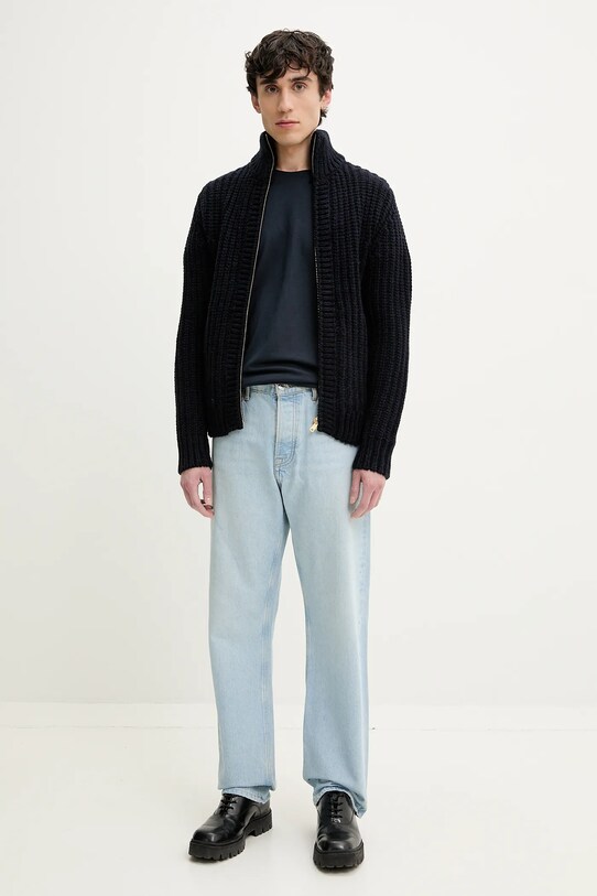 Βαμβακερό μπλουζάκι Dickies DK0A4YAIDNX1 σκούρο μπλε SS25