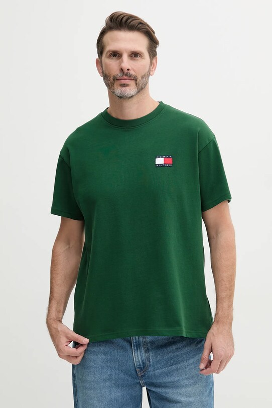 Ρούχα Βαμβακερό μπλουζάκι Tommy Hilfiger SAILING MN0MN00013 πράσινο
