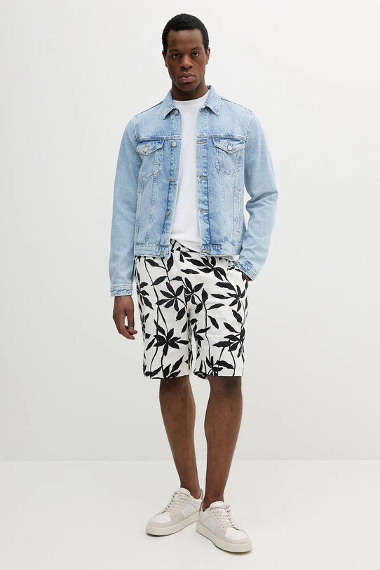Βαμβακερό μπλουζάκι Sisley 3089S104J λευκό SS25