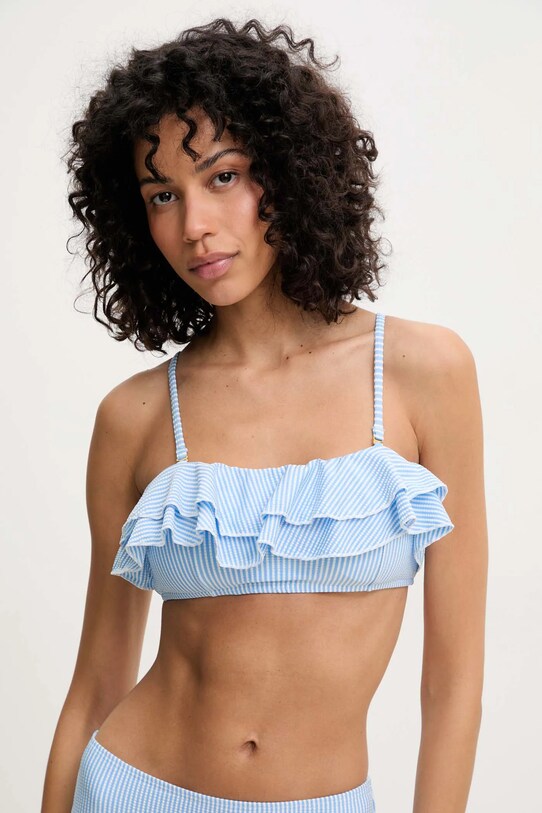 Bikini top Answear Lab χωρίς μεταλλικές μπανέλες μπλε HMB413.G.fh