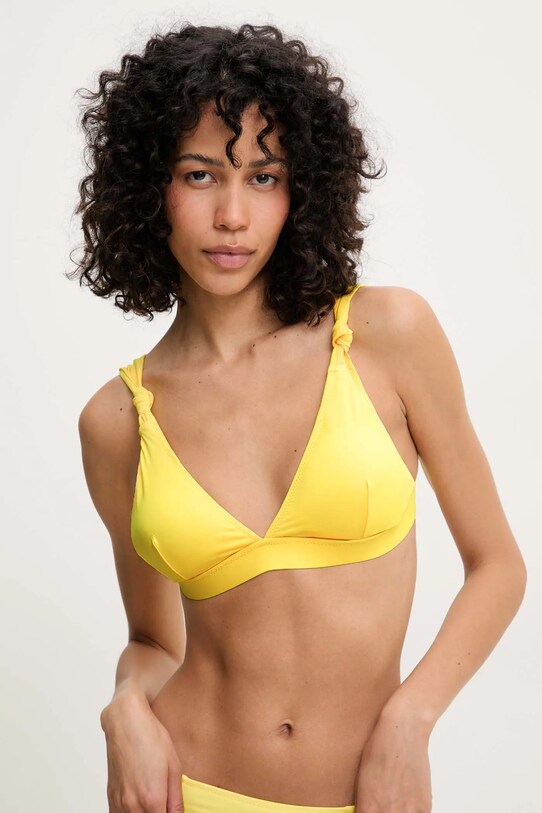 Bikini top Answear Lab ελαφρώς ενισχυμένο κίτρινο hwb209.g.fh