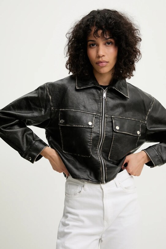 Μπουφάν Answear Lab oversize μαύρο P63279.hms